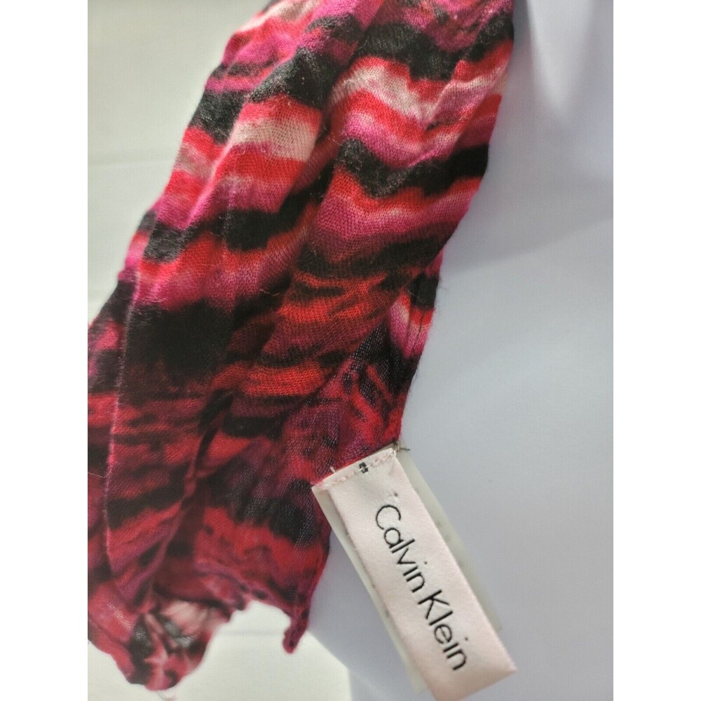 NWT Calvin Klein Women's Infinity Scarf Red, Pink, Black and White BNWT